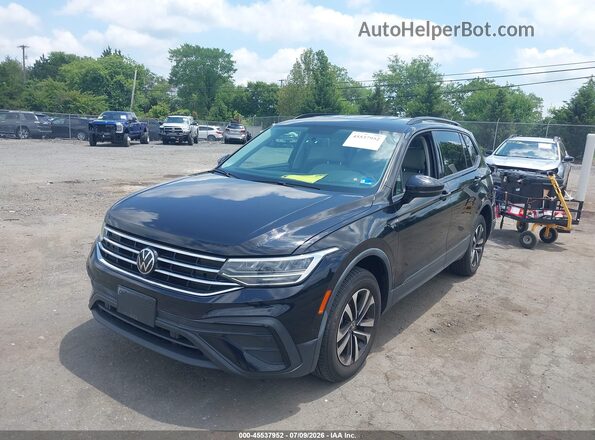 3VV0B7AX6NM077900 2022 VOLKSWAGEN TIGUAN Black წინა მარცხენა ხედი სამი მეოთხედიდან