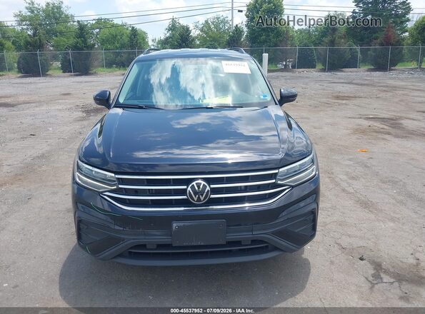 3VV0B7AX6NM077900 2022 VOLKSWAGEN TIGUAN Black ხელსაწყოთა პანელის ხედი