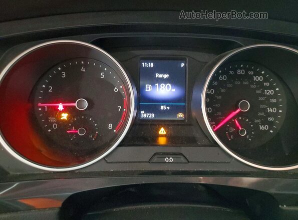 3VV0B7AX7KM177192 2019 VOLKSWAGEN TIGUAN Синий Вид щитка приборов