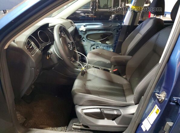 3VV0B7AX7KM177192 2019 VOLKSWAGEN TIGUAN Синий Вид салона спереди