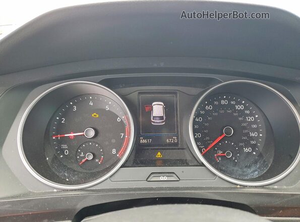 3VV0B7AX8KM051648 2019 VOLKSWAGEN TIGUAN White Widok zestawu wskaźników