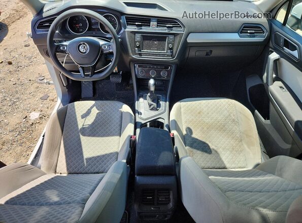 3VV1B7AX0KM125553 2019 VOLKSWAGEN TIGUAN White Առջևի վահանակի տեսք