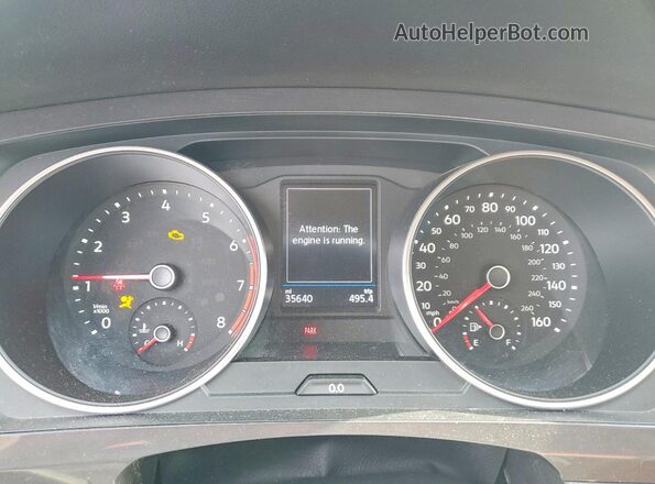 3VV1B7AX0LM058843 2020 VOLKSWAGEN TIGUAN Black ხელსაწყოთა პანელის ხედი
