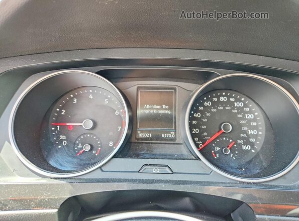 3VV1B7AX1KM101679 2019 VOLKSWAGEN TIGUAN Black Widok zestawu wskaźników