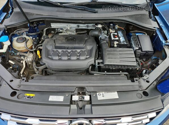 3VV1B7AX3LM059758 2020 VOLKSWAGEN TIGUAN Blue Vista del compartimento del motor
