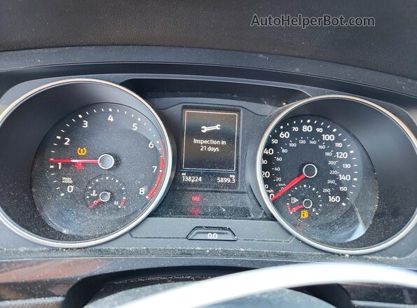 3VV1B7AX8KM110654 2019 VOLKSWAGEN TIGUAN White Vista del cuadro de instrumentos