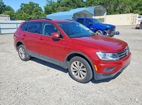 3VV1B7AX9JM064847 2018 VOLKSWAGEN TIGUAN Burgundy Przód prawy
