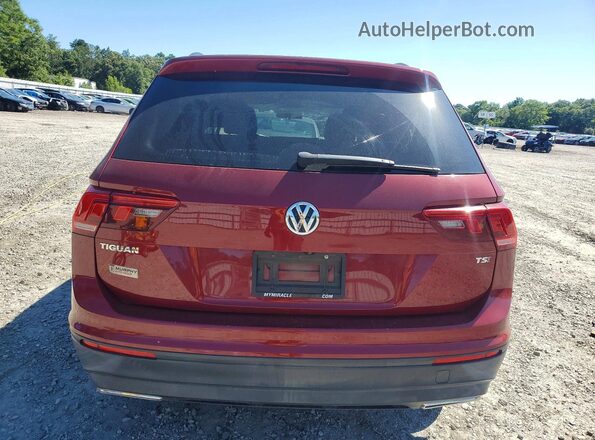 3VV1B7AX9JM064847 2018 VOLKSWAGEN TIGUAN Burgundy Widok z tyłu