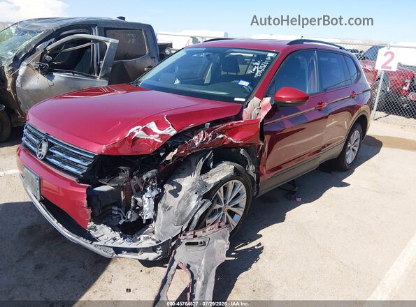 3VV1B7AX9KM121825 2019 VOLKSWAGEN TIGUAN Red Առջևի ձախ երեք քառորդ տեսարան