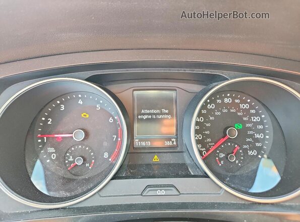 3VV2B7AX0JM070539 2018 VOLKSWAGEN TIGUAN Red ხელსაწყოთა პანელის ხედი