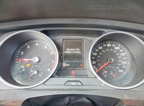 3VV2B7AX0JM170026 2018 VOLKSWAGEN TIGUAN Blue ხელსაწყოთა პანელის ხედი
