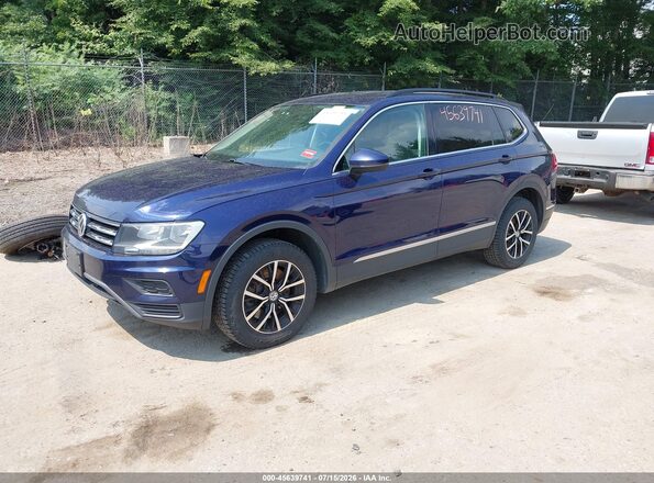 3VV2B7AX0MM009082 2021 VOLKSWAGEN TIGUAN Синий Передняя левая четверть