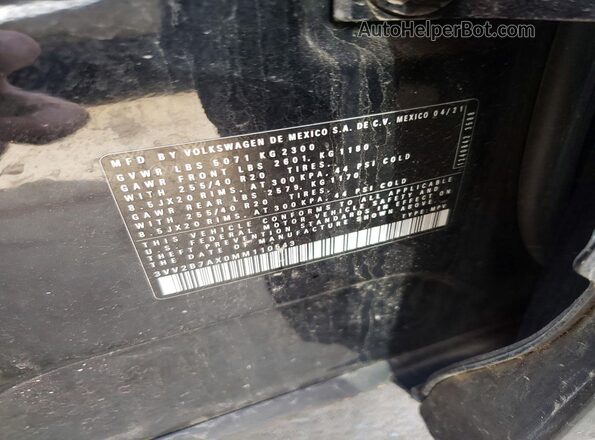 3VV2B7AX0MM110543 2021 VOLKSWAGEN TIGUAN Black Vista de la etiqueta del VIN