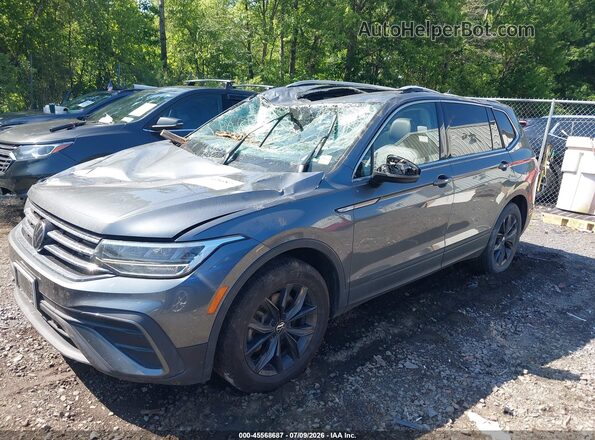 3VV2B7AX0NM043721 2022 VOLKSWAGEN TIGUAN Gray წინა მარცხენა ხედი სამი მეოთხედიდან