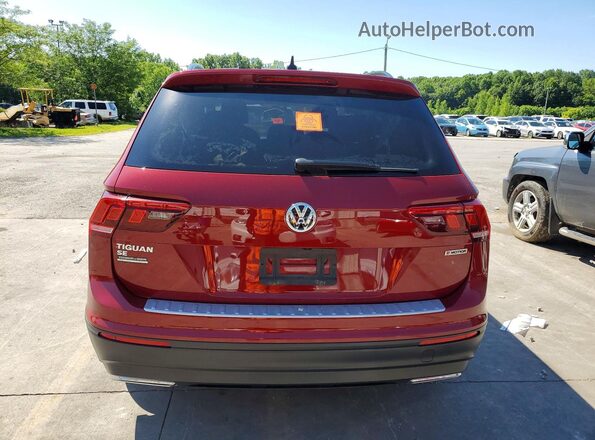 3VV2B7AX1KM078067 2019 VOLKSWAGEN TIGUAN Красный Вид сзади