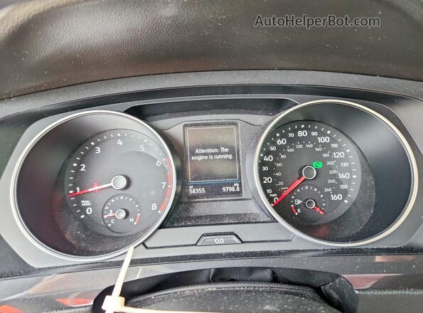 3VV2B7AX2KM086842 2019 VOLKSWAGEN TIGUAN Белый Вид щитка приборов
