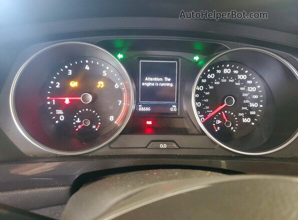 3VV2B7AX2KM189629 2019 VOLKSWAGEN TIGUAN Blue Vista del cuadro de instrumentos