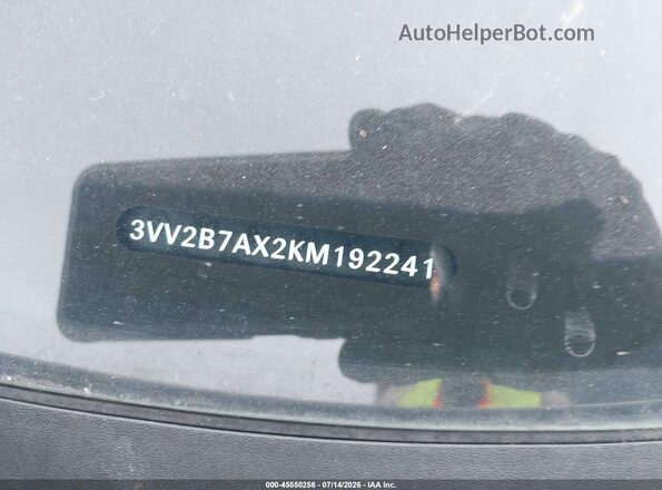 3VV2B7AX2KM192241 2019 VOLKSWAGEN TIGUAN White 