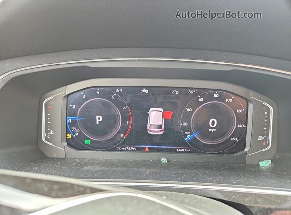 3VV2B7AX2LM037190 2020 VOLKSWAGEN TIGUAN Gray Вид щитка приладів