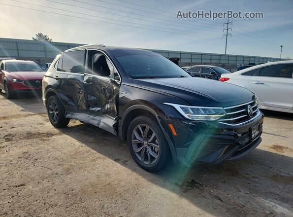 3VV2B7AX2NM151225 2022 VOLKSWAGEN TIGUAN Черный Передняя правая четверть