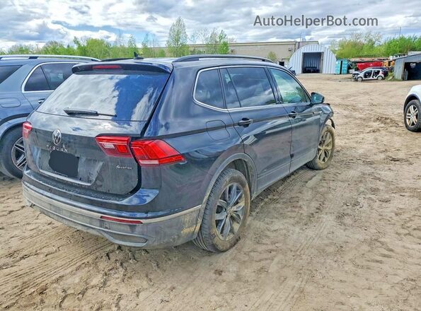 3VV2B7AX2NM157798 2022 VOLKSWAGEN TIGUAN Черный Задняя правая четверть