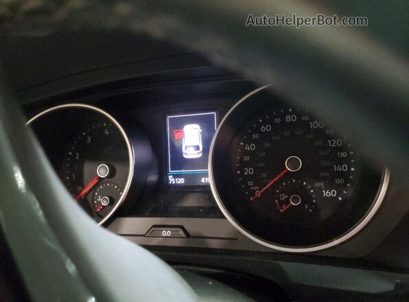 3VV2B7AX3KM006870 2019 VOLKSWAGEN TIGUAN Blue Widok zestawu wskaźników