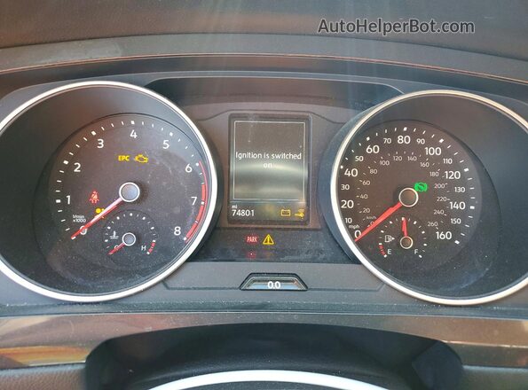 3VV2B7AX3MM001977 2021 VOLKSWAGEN TIGUAN Gray Вид щитка приладів