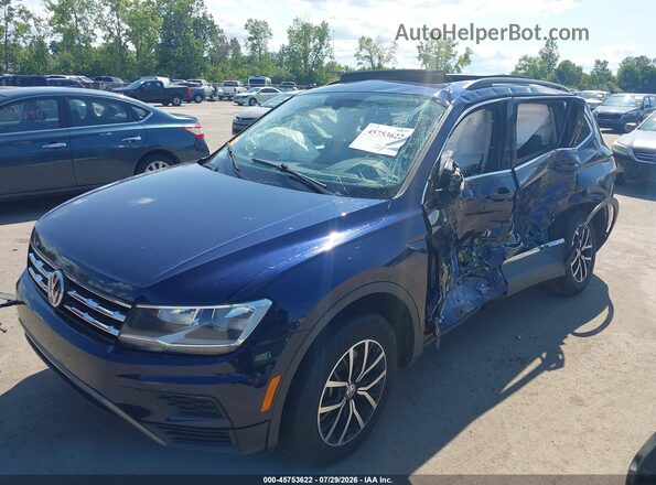 3VV2B7AX3MM040407 2021 VOLKSWAGEN TIGUAN Синий Передняя левая четверть