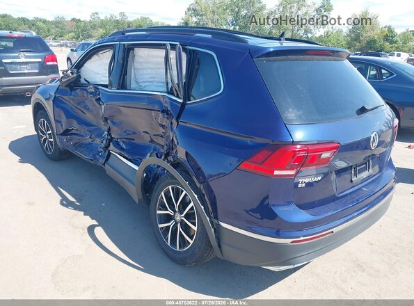 3VV2B7AX3MM040407 2021 VOLKSWAGEN TIGUAN Синий Задняя левая четверть