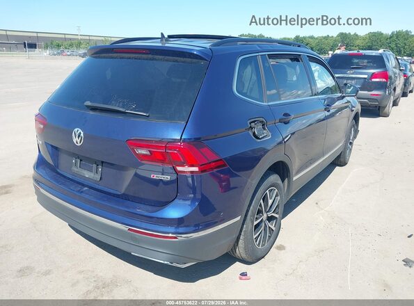 3VV2B7AX3MM040407 2021 VOLKSWAGEN TIGUAN Синий Задняя правая четверть