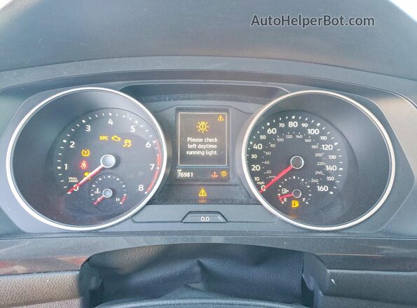3VV2B7AX4KM014346 2019 VOLKSWAGEN TIGUAN Black Vista del cuadro de instrumentos