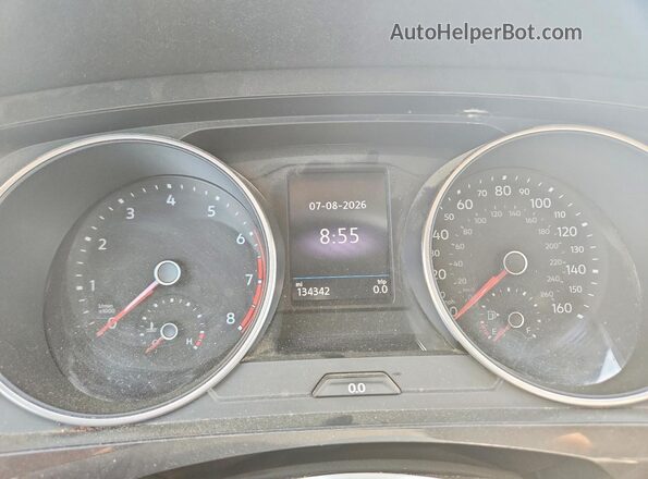 3VV2B7AX4KM016761 2019 VOLKSWAGEN TIGUAN Black Вид щитка приладів
