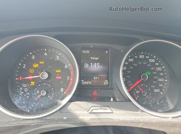 3VV2B7AX4KM056645 2019 VOLKSWAGEN TIGUAN Gray ხელსაწყოთა პანელის ხედი