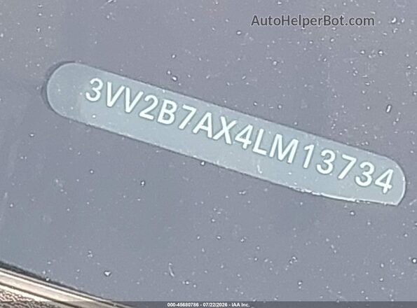 3VV2B7AX4LM137341 2020 VOLKSWAGEN TIGUAN Blue 