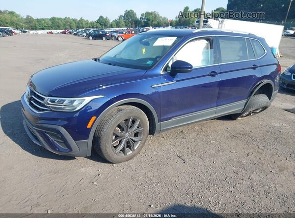 3VV2B7AX4NM066290 2022 VOLKSWAGEN TIGUAN Blue Front left