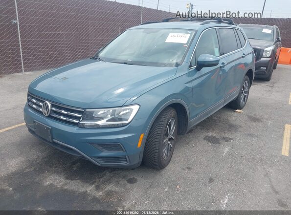 3VV2B7AX5KM158861 2019 VOLKSWAGEN TIGUAN Light Blue Передняя левая четверть