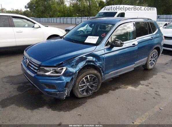 3VV2B7AX5LM115221 2020 VOLKSWAGEN TIGUAN Blue Передня ліва чверть