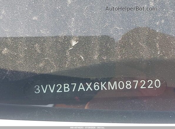3VV2B7AX6KM087220 2019 VOLKSWAGEN TIGUAN White 