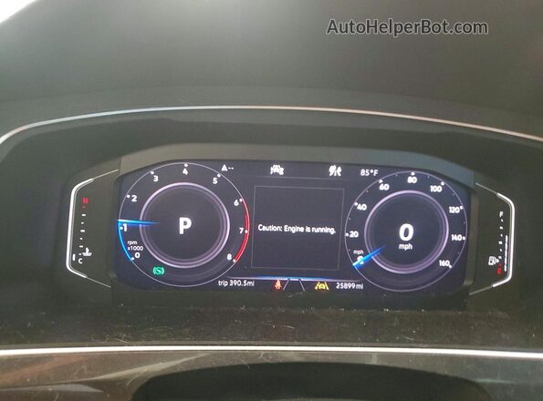 3VV2B7AX6LM125305 2020 VOLKSWAGEN TIGUAN Red Вид щитка приладів