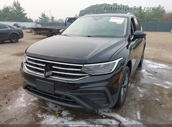 3VV2B7AX6NM136386 2022 VOLKSWAGEN TIGUAN Black Դիմացի տեսք