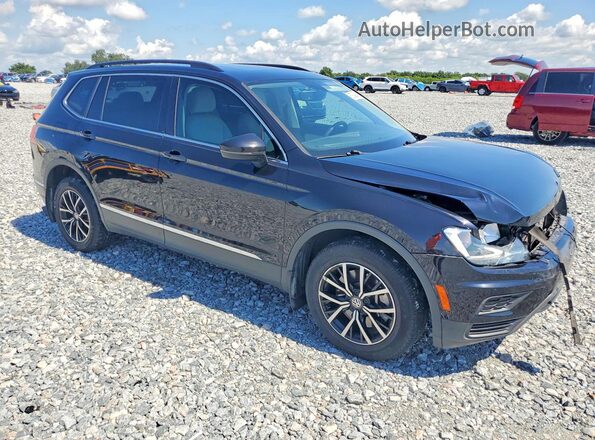 3VV2B7AX7MM122141 2021 VOLKSWAGEN TIGUAN Черный Передняя правая четверть