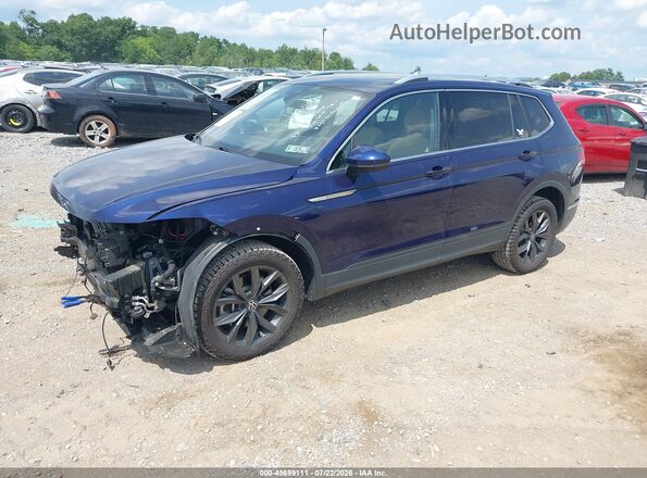 3VV2B7AX7NM124974 2022 VOLKSWAGEN TIGUAN Blue Vista tres cuartos delantera izquierda