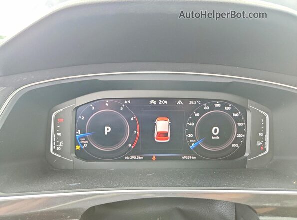 3VV2B7AX7RM122356 2024 VOLKSWAGEN TIGUAN Blue Вид щитка приладів