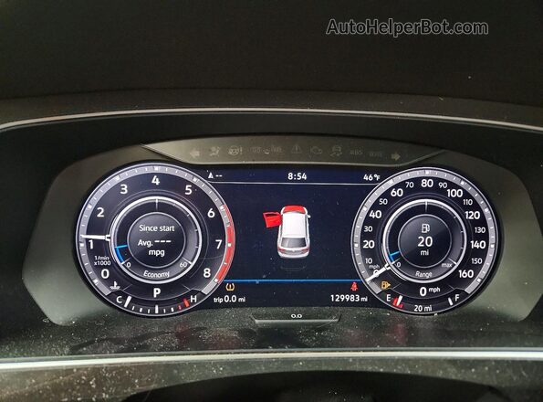 3VV2B7AX8KM020960 2019 VOLKSWAGEN TIGUAN Orange Սարքավորումների վահանակի տեսք