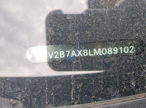 3VV2B7AX8LM089102 2020 VOLKSWAGEN TIGUAN Blue VIN კოდის სტიკერის ხედი