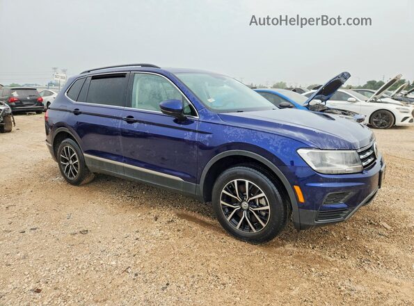 3VV2B7AX8MM078067 2021 VOLKSWAGEN TIGUAN Blue Przód prawy