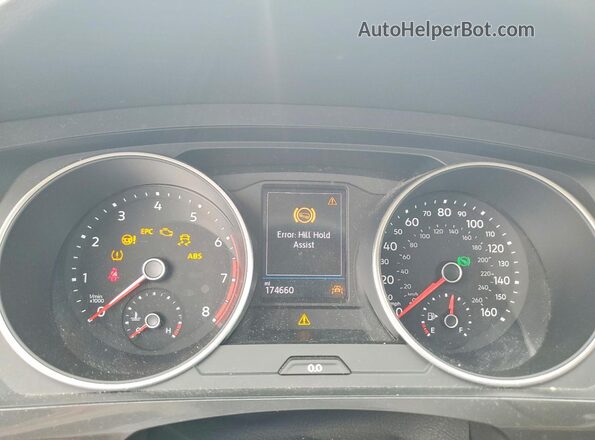 3VV2B7AX9KM025956 2019 VOLKSWAGEN TIGUAN White Widok zestawu wskaźników