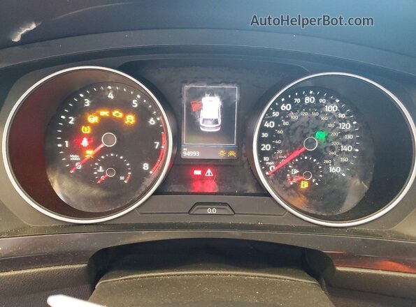 3VV2B7AX9KM090628 2019 VOLKSWAGEN TIGUAN Gray Вид щитка приладів