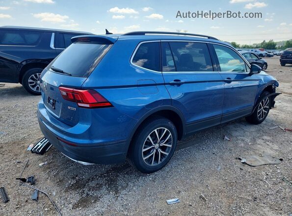 3VV2B7AX9KM100445 2019 VOLKSWAGEN TIGUAN Blue Հետևի աջ