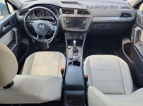 3VV2B7AX9KM100445 2019 VOLKSWAGEN TIGUAN Blue Առջևի վահանակի տեսք